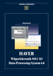 Wägeelektronik MEC III Data-Processing