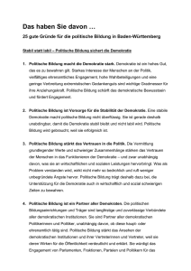 25-Punkte-Papier zur politischen Bildung in Baden