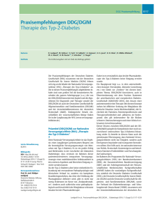 Praxisempfehlungen DDG/DGIM Therapie des Typ-2