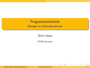 Programmiertechnik - an der HTWG Konstanz