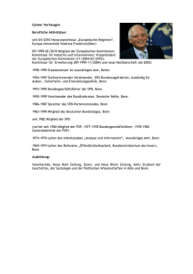 Günter Verheugen Berufliche Aktivitäten: seit 04/2010