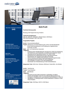 SAS Skill-Profil - OUTCOME Unternehmensberatung