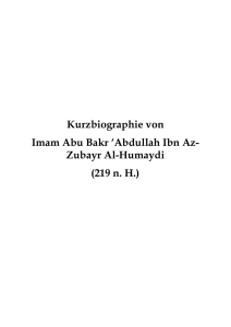 Kurzbiographie von Imam Abu Bakr `Abdullah Ibn Az