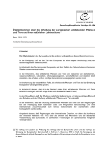SEV 104 - Übereinkommen über die Erhaltung der europäischen
