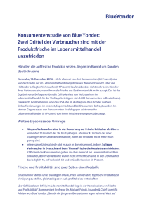 Konsumentenstudie von Blue Yonder: Zwei Drittel der Verbraucher