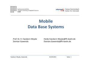 Mobile Data Base Systems