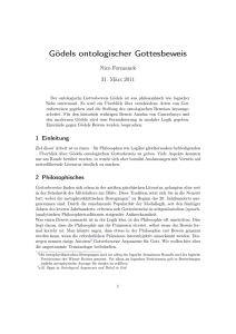 Gödels ontologischer Gottesbeweis - Mathematik@TU