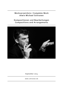 Werkverzeichnis von Alwin Michael Schronen (Kompositionen und