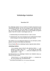 Vollständige Induktion - Oettinger