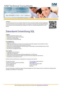 Datenbank Entwicklung SQL - IVM Technical Consultants
