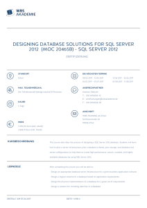 Designing Database Solutions for SQL Server 2012