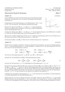 Theoretische Physik II (Lehramt) Blatt 7
