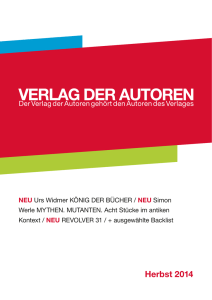 Herbst 2014 - Verlag der Autoren