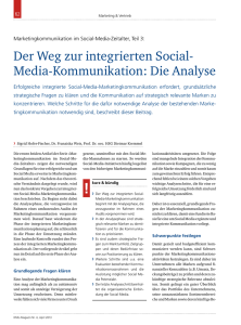 Der Weg zur integrierten Social- Media