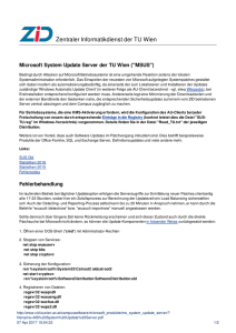 MS System Update Server | Campussoftware - ZID