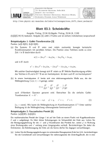 Blatt 03.1: Scheinkräfte - Fakultät für Physik