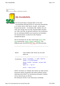 SQL-Grundbefehle