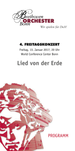 Lied von der Erde - Beethoven Orchester Bonn