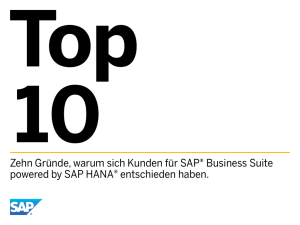 Zehn Gründe, warum sich Kunden für SAP® Business Suite