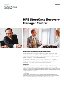 HPE StoreOnce Recovery Manager Central – Datenblatt