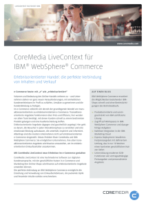 CoreMedia LiveContext für IBM® WebSphere® Commerce
