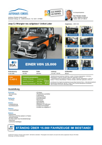Jeep CJ Wrangler neu aufgebaut ! Unikat Leder 15.420 € 172 € 91