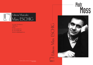 Catalogue Piotr MOSS - Durand Salabert Eschig