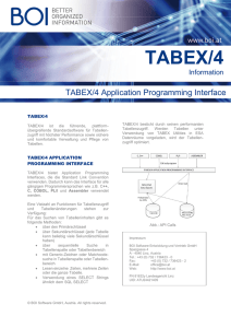 TABEX/4 Application Programming Interface