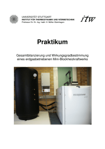Praktikum - Institut für Thermodynamik und Wärmetechnik
