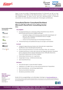(Senior) Consultant Microsoft SharePoint A