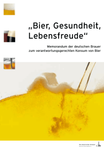 Bier, Gesundheit, Lebensfreude - beim Deutschen Brauer-Bund