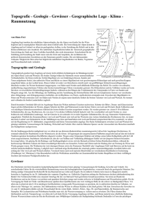 Topografie - Geologie - Gewässer - Geographische Lage