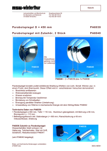 Parabolspiegel D = 450 mm PA6039 Parabolspiegel - MSW-Shop