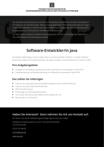 Software-Entwickler/in Java - Steinbeis