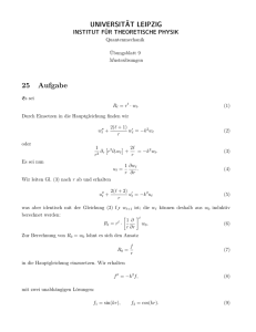 Musterlösung zum Blatt 9 - Institut für Theoretische Physik