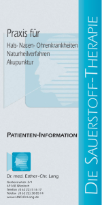 Sauerstoff-Therapie - HNO Praxis Dr. Lang