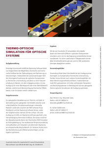 thermo-optische simulation für optische systeme