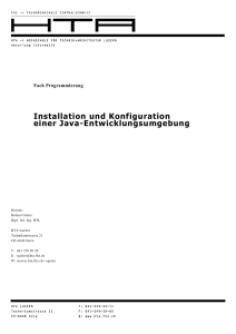 Installation und Konfiguration einer Java