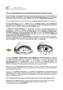 Tips zur Behandlung der Lidrandentzündung bei trockenem Auge