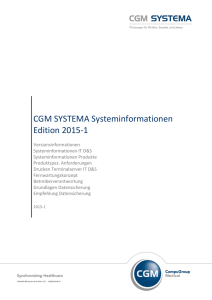 CGM SYSTEMA Systeminformationen Edition 2015-1