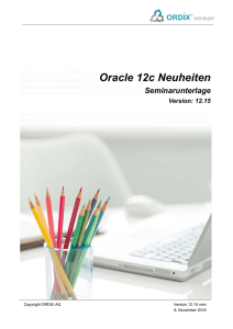 Oracle 12c Neuheiten