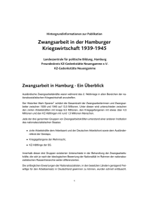 Booklet - Zwangsarbeit in Hamburg