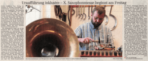 Uraufführung inklusive - X. Saxophonmesse beginnt am Freitag