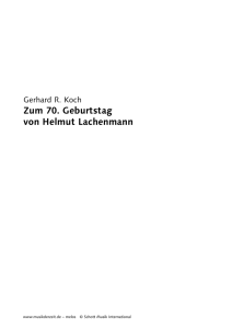 Zum 70. Geburtstag von Helmut Lachenmann