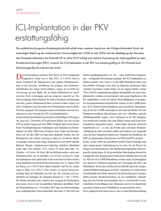 ICL-Implantation in der PKV e rstattungsfähig