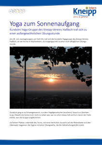 Yoga zum Sonnenaufgang - Kneipp-Bund