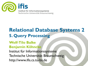 Relational Database Systems 2 - IfIS