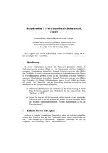 Aufgabenblatt 2: Multidimensionales Datenmodell - IPD Böhm