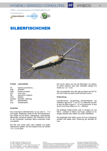 Hilfe und Informationen zu Silberfischen