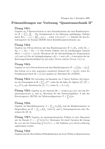 Präsenzübungen zur Vorlesung “Quantenmechanik II”